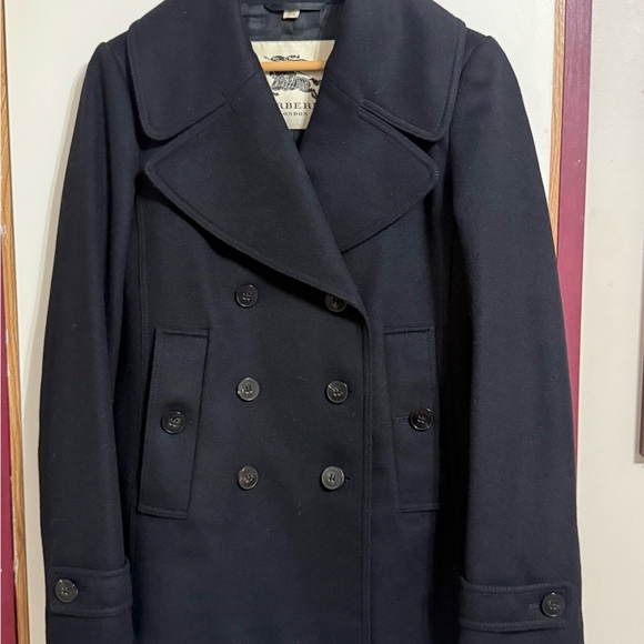 Burberry London Peacoat Womens Size 8-Black-Like NEW - Picture 9 of 9